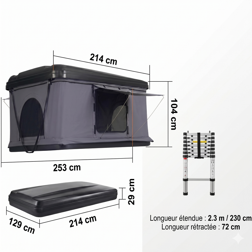 Tente de Toit Rigide Aluminium 2 Places | Alta