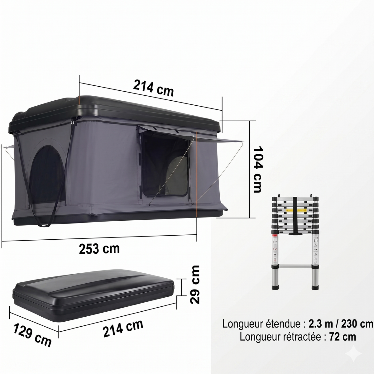 Tente de Toit Rigide Aluminium 2 Places | Alta