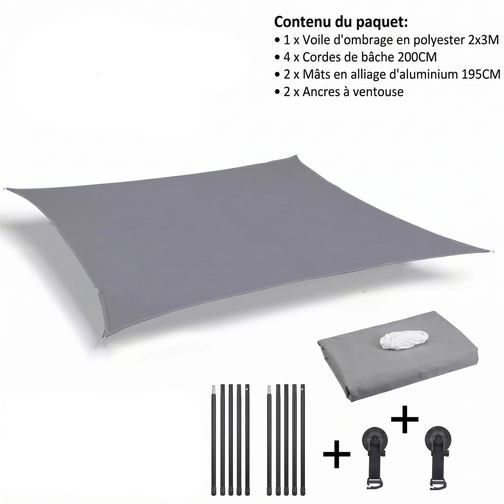 Auvent Latéral Voiture 2 x 3 m | Sora