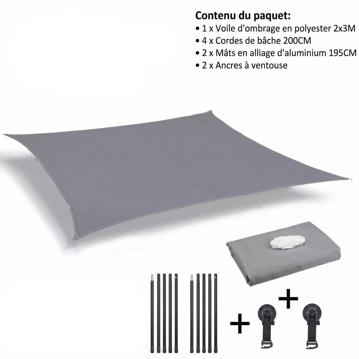 Auvent Latéral Voiture 2 x 3 m | Sora