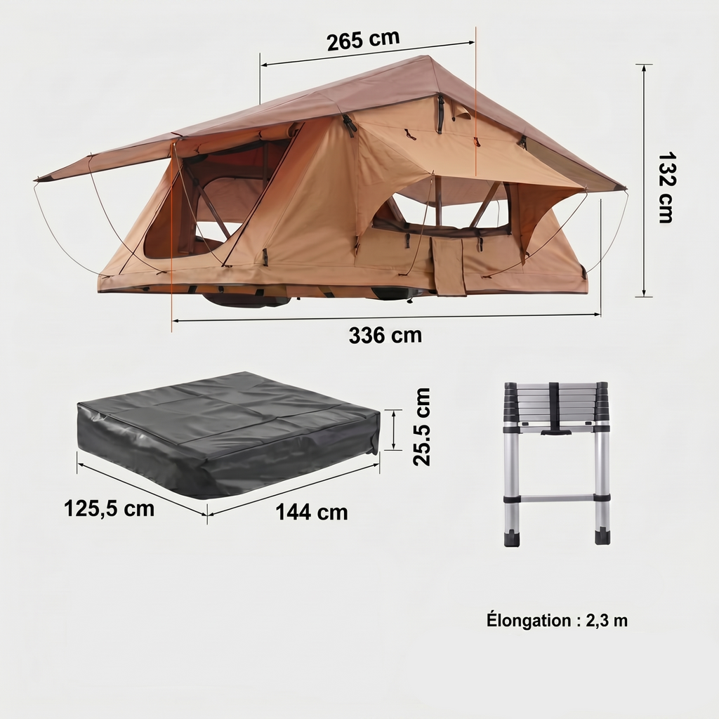 Tente de Toit Rigide Compacte 2 Places | Noma