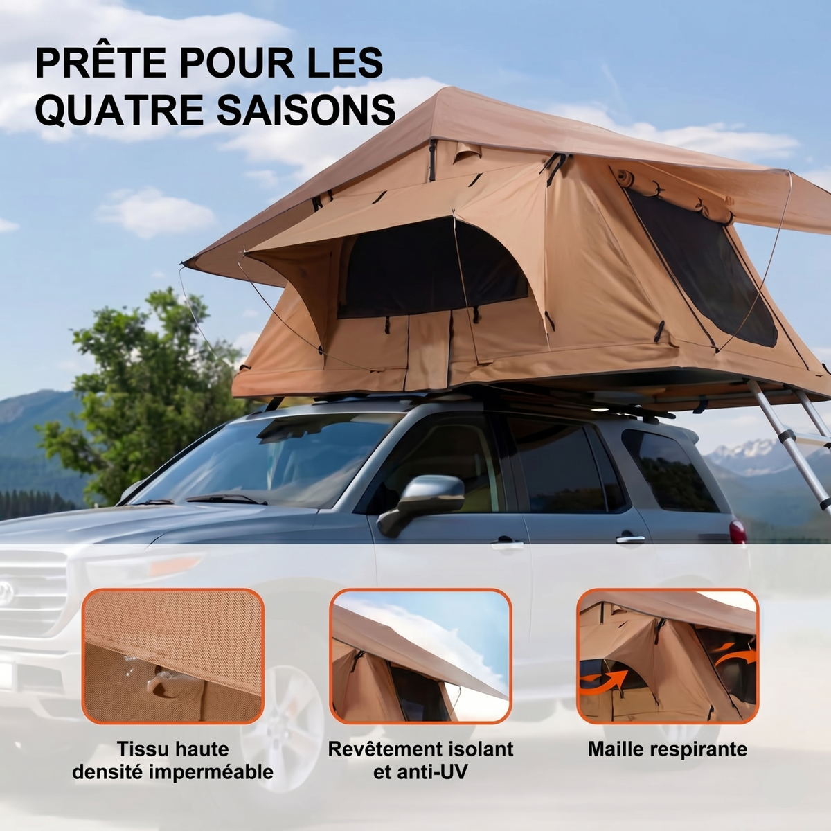 Tente de Toit Familiale 2 Adultes + 1 Enfant | Luma
