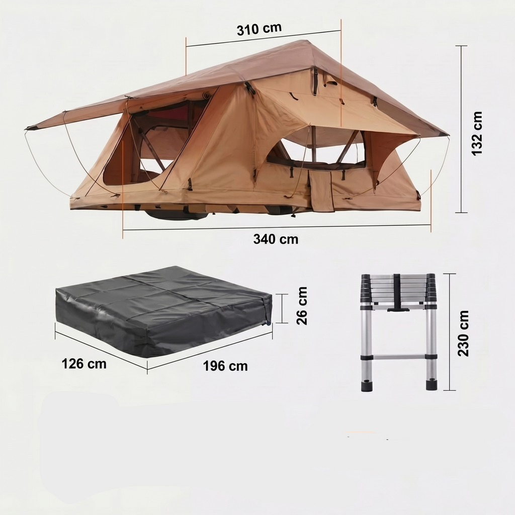 Tente de Toit Familiale 2 Adultes + 1 Enfant | Luma